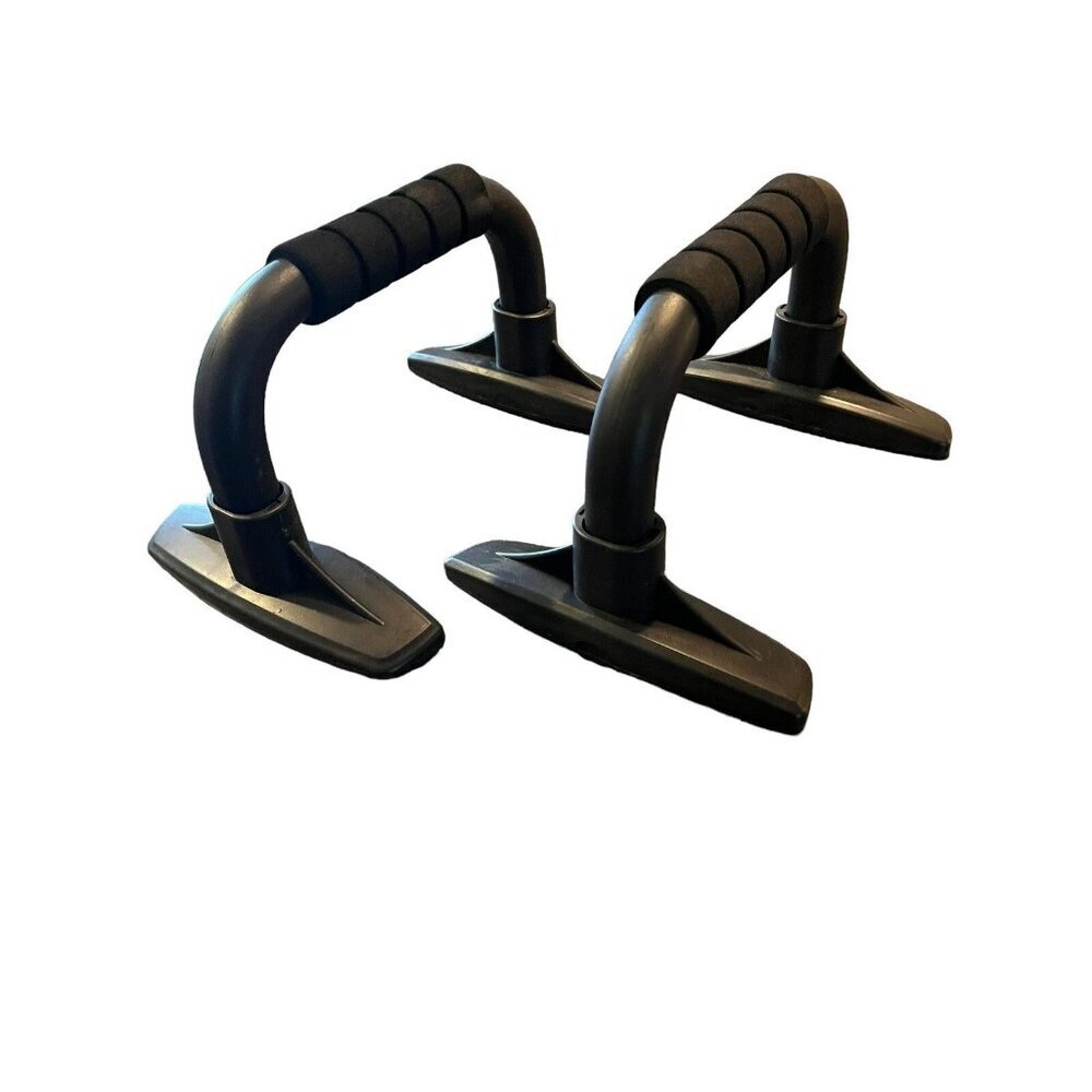 Abdominal Exercise Set of 2 Bars Black Fitness Muscle Grip Training Unisex Gym